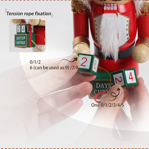 Décoration de <span class=keywords><strong>Noël</strong></span> en bois peinte à l'effigie d'un soldat, prix d'usine, pour <span class=keywords><strong>calendrier</strong></span>, arbre de <span class=keywords><strong>Noël</strong></span>, cheminée, bureau, casse-noisette - Product Image 3