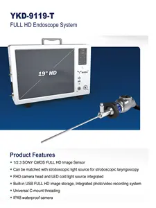 Caméra endoscopique Full HD portable Yikeda Endoscope pour caméra médicale 9119T IKEDA