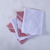 Foulard carré ethnique musulman pour hommes arabes, motif personnalisé OEM, 100% polyester, Shemagh Keffiyeh Ghutra