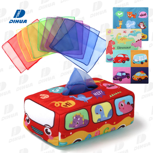 Vente chaude bébé boîte à mouchoirs doux en peluche magique boîte à musique Montessori jouets pour bébé bébé boîte à mouchoirs sensoriels - Product Image 1