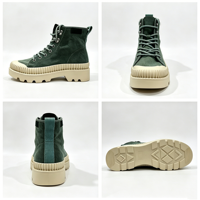 Bottes plateforme en microfibre de qualité supérieure, ultra-légères, semelle extérieure en EVA, chaussures utilitaires urbaines