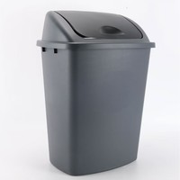 Seau de rangement en plastique compact couvercle pivotant facile à nettoyer petite poubelle pour comptoirs de cuisine à domicile salle de bain poubelle durable