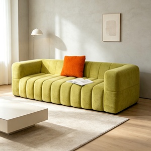 Sofá Cama Convertible de Esponja, Sofá Seccional Moderno de Terciopelo, Certificado por Certipur-US, Envasado al Vacío, para Sala de Estar, Apartamento Pequeño - Product Image 2