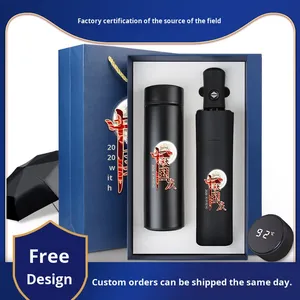 Set de Regalo Navideño para Empresas: Paraguas, Taza Térmica, Memoria USB, Libreta, Bloc de Notas con Logotipo Personalizable - Product Image 2