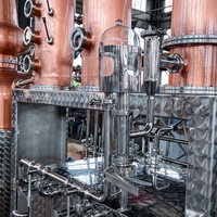 Équipement de distillerie multifonctionnel en cuivre TP2 complet Alambic de liqueur de 500 litres pour le traitement de l'alcool de spiritueux