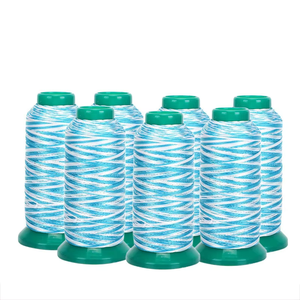 Fil à coudre écologique 100% polyester haute ténacité teint multicolore arc-en-ciel Tex 30/60/80 20/2-40/2 - Product Image 3