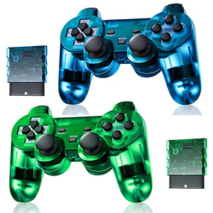 คอนโทรลเลอร์เกม P2 ขายดี พร้อมระบบสั่นคู่ รองรับการเชื่อมต่อไร้สาย 2.4G คอนโทรลเลอร์เกมไร้สายแบบโปร่งใส - Product Image 1