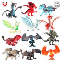 Figurines de dragon en PVC massif, modèle de statue mythologique, mini figurines d'animaux, vente en gros