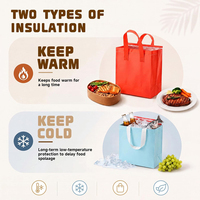 Grands sacs isothermes jetables en aluminium pour le déjeuner – Sacs réfrigérants et chauffants pour aliments et boissons