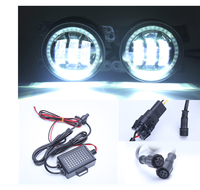 LELANPU Nuevas Luces Antiniebla LED para Automóvil, 40 W, 6000 K, 4000 Lm, Ajuste Universal, Lámpara de Conducción Antiniebla