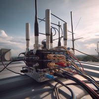 Antenne Wi-Fi extérieure omnidirectionnelle en fibre de verre 2,4 GHz 5,8 GHz 15 dBi longue portée 600-6000 MHz, connecteur N femelle directionnel 12 dBi