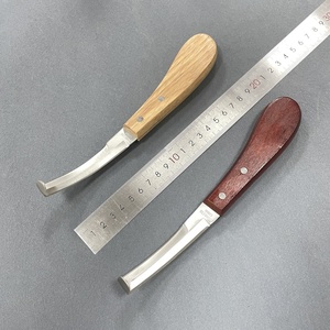 Lhkd75 Houten Handvat Hoefsmessen Chirurgisch Veterinair Hoefmes Vee Paarden Schapenhoef Tweesnijdend Reparatiegereedschap - Product Image 5