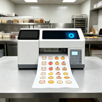 Imprimante et découpeuse jet d'encre A4 intelligente pour codes QR, images et impression de motifs alimentaires sur papier de glaçage et pour la pâtisserie