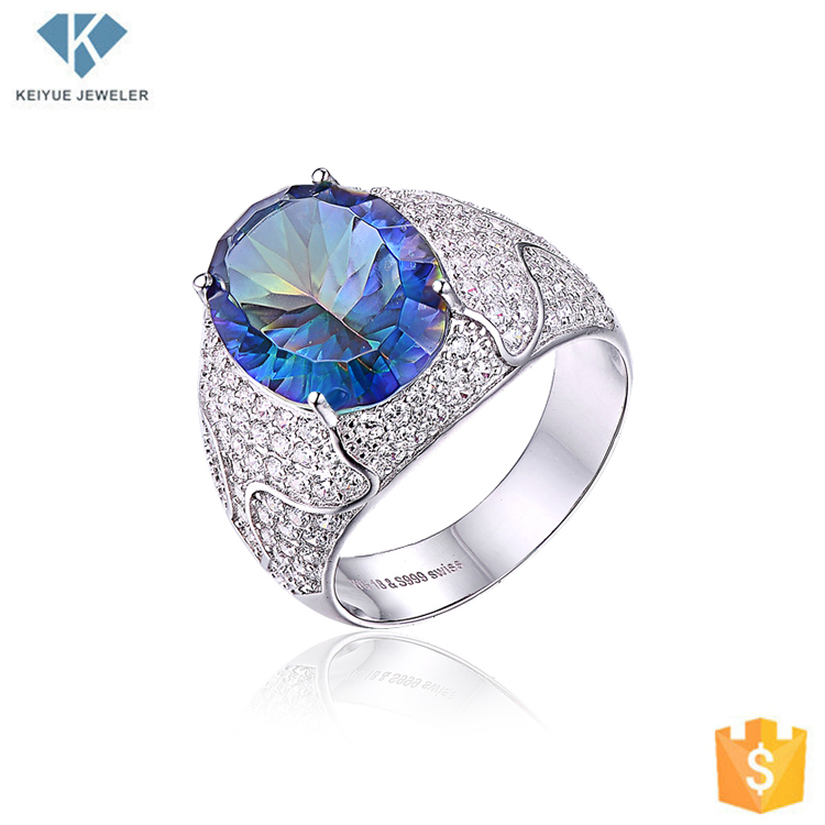 mens silver with small stone