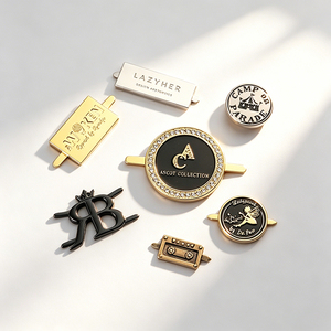 Bulk Anti-Corrosion Metal <b>Labels</b> with Custom Logo, Rustproof Metal <b>Name</b> Tags for Fashion Clothing Accessories - Product Image 2