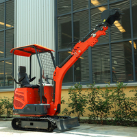 Mini-excavatrice de 1,2 tonne, Euro 5 CE EPA, chenilles en caoutchouc, micro-pelle multifonctionnelle pour la ferme, mini-excavatrice diesel, directement de l'usine
