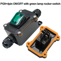 Interrupteur de lampe de table en ligne étanche IP65 25A, nouveau design, 2 positions ON-OFF, max. Interrupteurs à bascule 3 broches 250 Vca