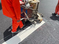 Machine de marquage routier manuelle Malaisie, facile à utiliser pour le traçage de lignes de parking