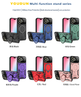 Étui multifonctionnel pour téléphone portable à grande fenêtre pour iPhone 15 Pro max avec étui de protection antichoc pour béquille