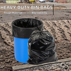 Forros de Basura de Plástico PE Negro Resistentes de Prime Enterprises para Contenedores de 45-65 Galones, Reforzados, Termosellados - Product Image 4