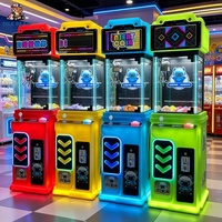 Machine de jeu d'arcade professionnelle avec écran LCD, grue à griffes LED néon mince, distributeur de prix pour centre commercial