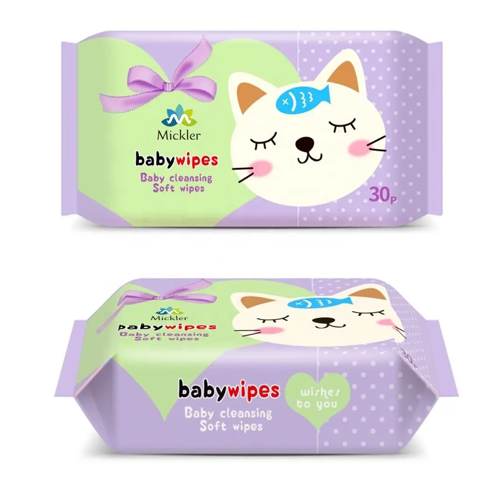 Alcohol Free Thick Skin-Friendly Clean Hand-Mouth Cotton Baby Wet Wipes Organic Newborn Wipes Softcare Baby Wipes
