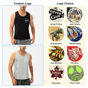 Débardeur de course pour hommes à séchage rapide, sans coutures, personnalisé par sublimation, pour fitness, sport, marathon, course, dos nageur - Product Image 3