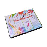 Promoción al por mayor: Nuevo set de papelería ligero de 168 piezas multicolor de marca OEM para niños, ideal para dibujo escolar, arte, estudiantes y regalos de oficina.
