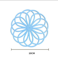 Tapis de table multi-usages en silicone résistant à la chaleur et antidérapant, tapis de séchage de vaisselle en silicone écologique à motif floral pour la cuisine