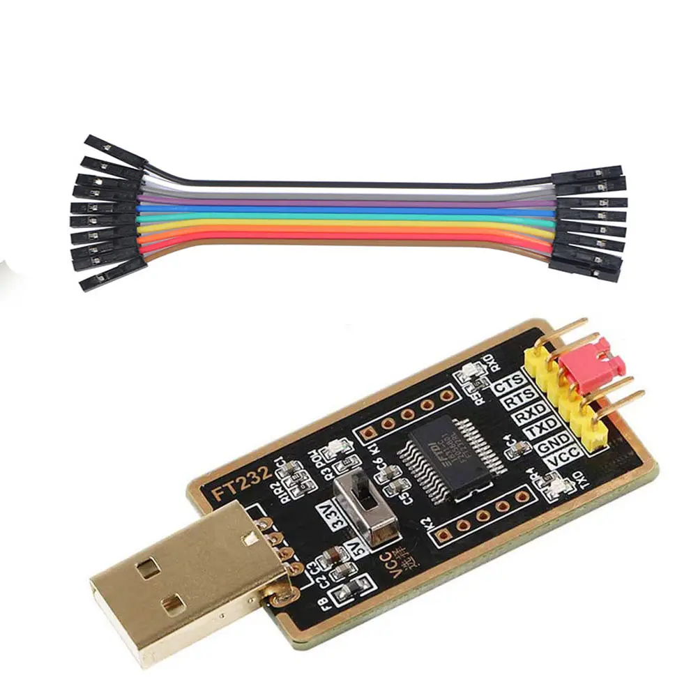 F USB to TTL Adapter, USB to Serial Converter Featuring Genuine FTDI FT232RL 3.3V 5.5V USB TTL UART Arduino