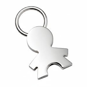 Portachiavi in acciaio inossidabile con ciondolo a forma di bambino per bambini e adulti - Product Image 2