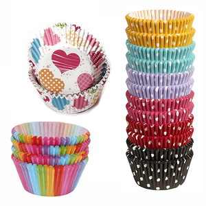 100Pcs Customized Greaseproof Dotted Paper Rainbow Cupcake Liners Baking Cups Muffin Cupcake Cake Case