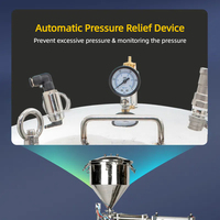 Remplisseuse automatique pneumatique à pression pour crème épaisse, beurre, dentifrice, avec options de chauffage et haute précision pour sachets d'eau pure et d'huile