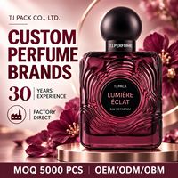 Flacon de parfum en verre de luxe à fond épais avec bouchon doré et coffret cadeau personnalisé pour ensemble d'emballage de parfum vide