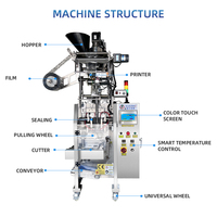 Machines d'emballage à trois soudures pour poudres (café, piment, lait, assaisonnements) à haute vitesse, pour petits poids d'emballage