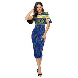 Tissu Ankara imprimé africain avec broderie de sequins et perles pour la confection d'Aso Ebi, de Daster, de Kebaya et de Batik, pour mariage, 5 yards - Product Image 2