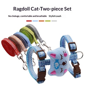 Arnés de Lujo Ajustable para Conejos con Luces LED, 100% Algodón Floral para Animales Pequeños, Hurones, Cobayas, Erizos, Correa para Pasear al Aire Libre - Product Image 1