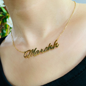 Collar con nombre de acero inoxidable personalizado, joyería de moda, proveedor mayorista - Product Image 5