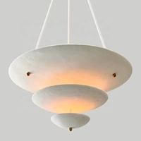 Crème glacée Design Moderne Suspension Lampe Led Art Blanc Plâtre Lustre Intérieur Salle À Manger Luminaire Pendentif pour Maison