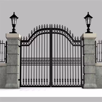 Portes d'entrée en fer forgé électriques modernes de haute qualité CBMmart avec finition imperméable pour entrée de villa