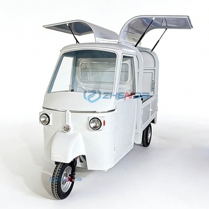 Popular Electric <b>White</b> Tricycle Food Cart Fast Food Car Designs Customized Special Transportation Three-wheeled - Product Image 6