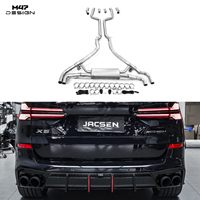 Dispositif d'échappement Catback à quatre sorties en acier inoxydable sablé, flux d'air fluide pour BMW X5 M50i 4.4T 2019-2026 – Amélioration