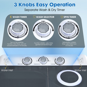 <span class=keywords><strong>Lavadora</strong></span> Portátil de Doble Tina - <span class=keywords><strong>Lavadora</strong></span> y Secadora Compacta con Bomba de Drenaje - Mini <span class=keywords><strong>Lavadora</strong></span> <span class=keywords><strong>para</strong></span> Apartamentos, Dormitorios - Product Image 2