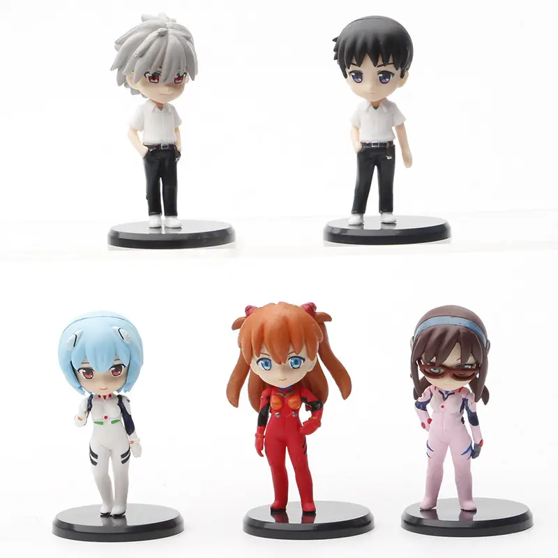 OEM Customized PVC Resin toys HIGH Quality Action & toy Ayanami Rei Soryu Asuka Langrey anime figures evangelion cake topper