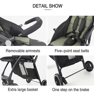 Passeggino pieghevole leggero da viaggio sedile reclinabile per bambini - Product Image 4