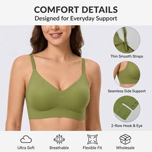 Full Coverage Breathable Flexible 2-row Brassiere Skin Friendly Bralette Adjustable Strap Ice Silk Seamless Bra