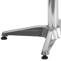 Base en aluminium commerciale 22''x22'' pour plateau de table carré ou rond 24''x30'' pour restaurant extérieur, finition argentée
