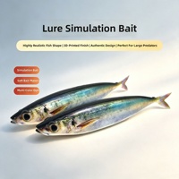 Vente en gros transfrontalière : Leurre souple artificiel 3D bionique 15 cm 335 g pour la pêche en eau salée, pour maquereau espagnol et chub mackerel, avec hameçons
