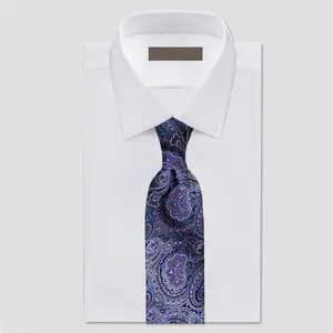 Handgemachte Großhandel Custom Stickerei Herren Seiden krawatte Set Jacquard Krawatte Seiden krawatten