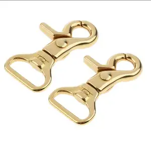 Heavy Duty Lobster Clasp Square Eye Brass Swivel Snap Hooks